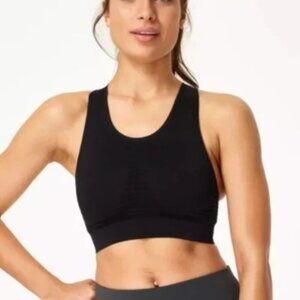 Sweaty Betty London Stamina Workout Black Sports Bra Size Small